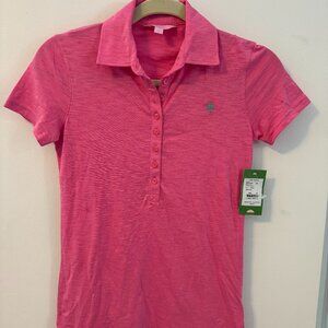 Lilly Pulitzer Trophy Polo in Hotty Pink sz XS